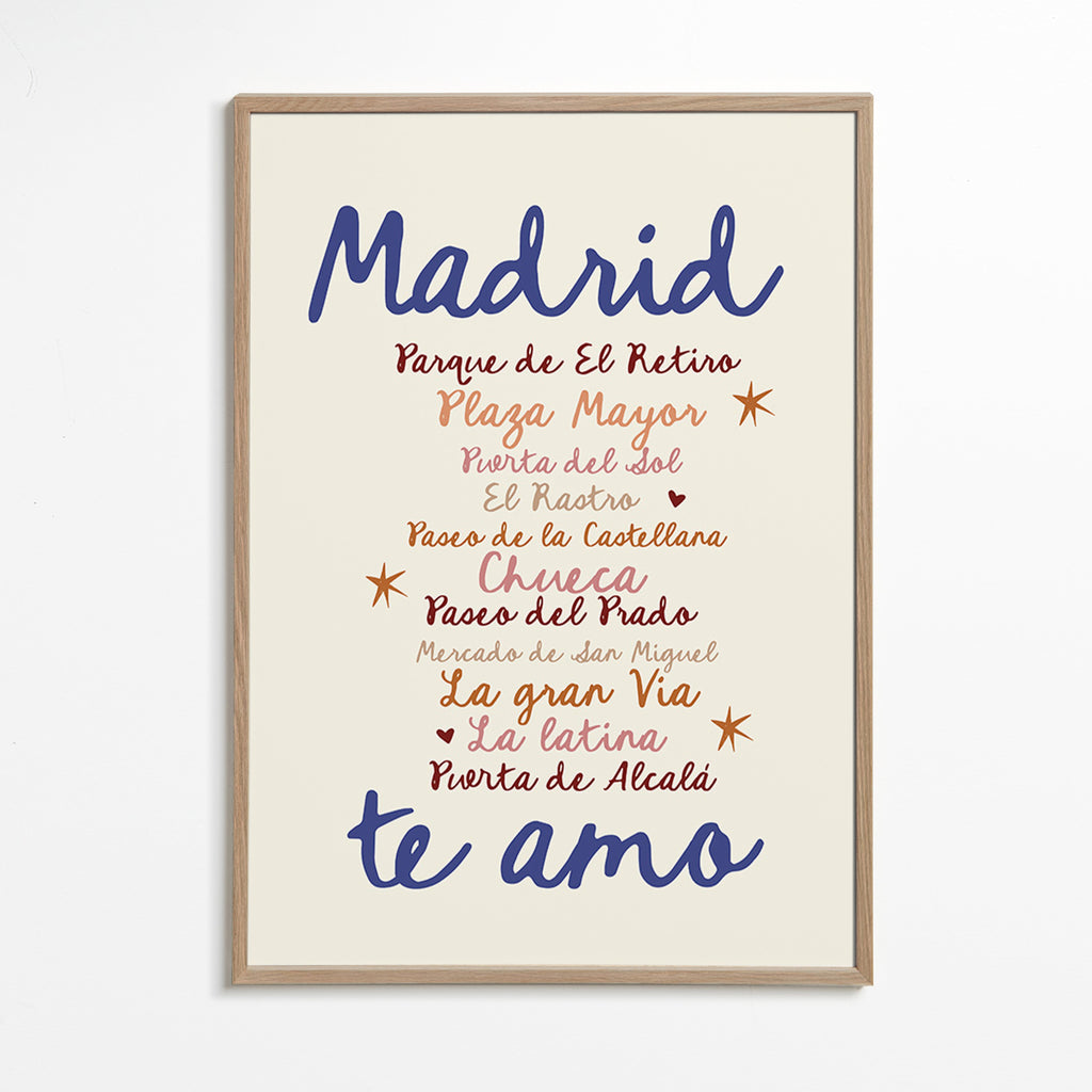 Poster de viagem Madrid tipografia marcante