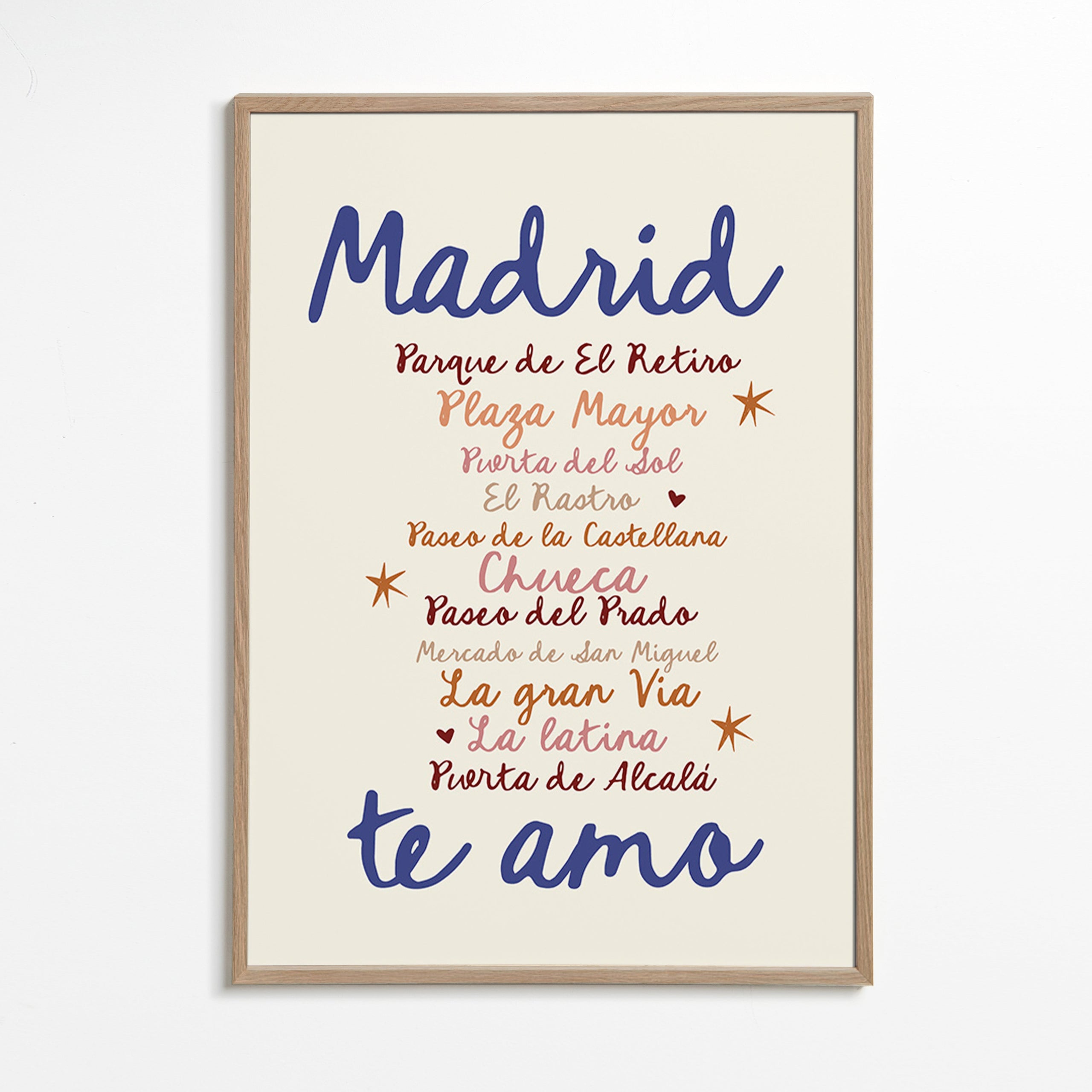 Poster de viagem Madrid tipografia marcante