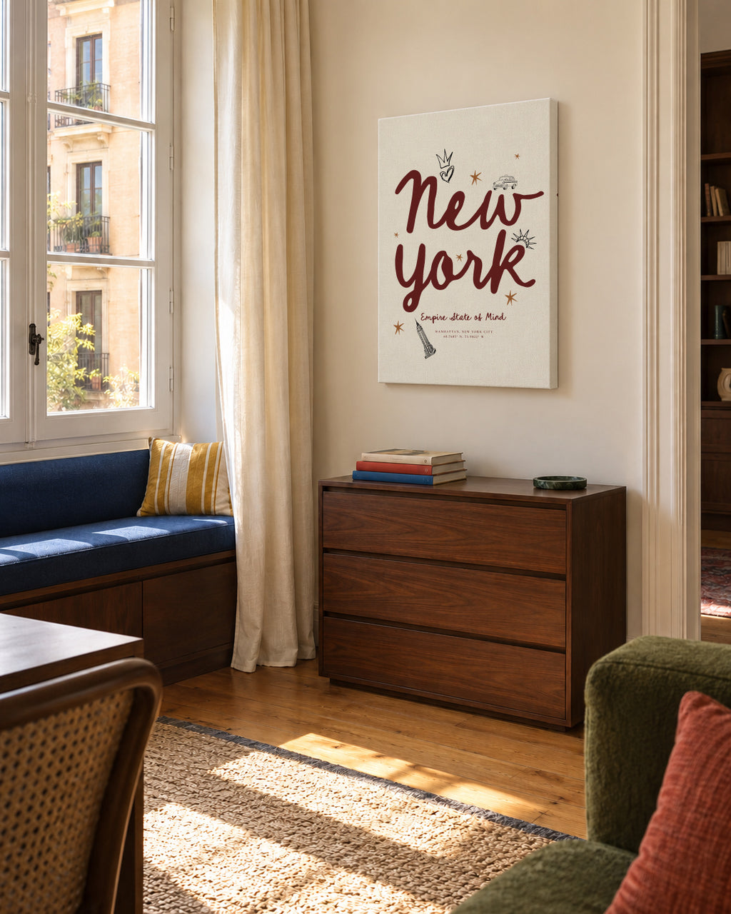 Empire State of Mind - Unframed canvas in an interior