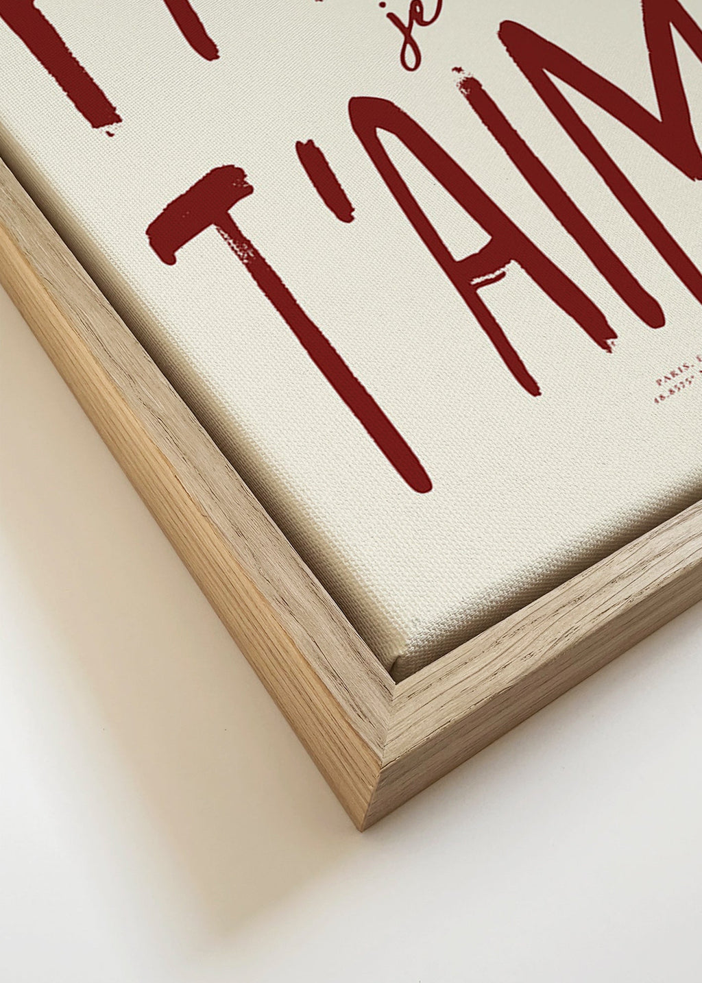 Poster de viagem tipográfico Paris je t'aime