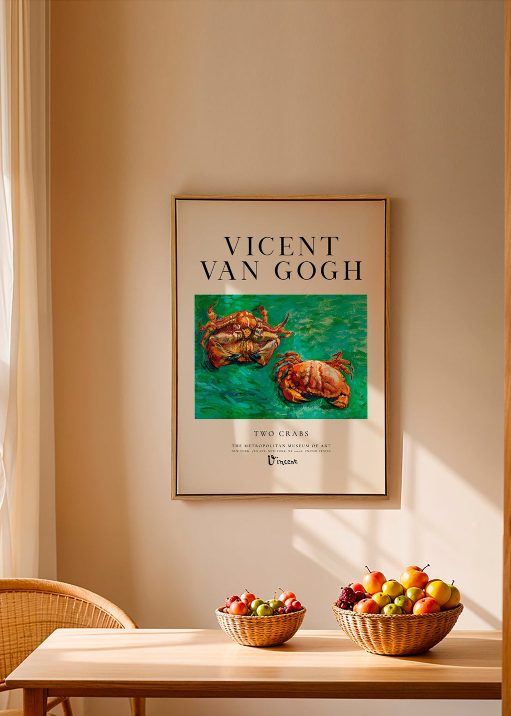 Two Crabs de Van Gogh — Caranguejos em fundo verde
