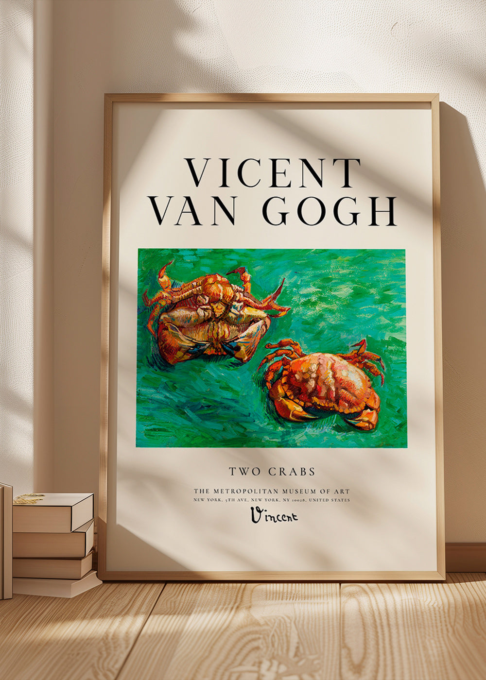 Two Crabs de Van Gogh — Caranguejos em fundo verde
