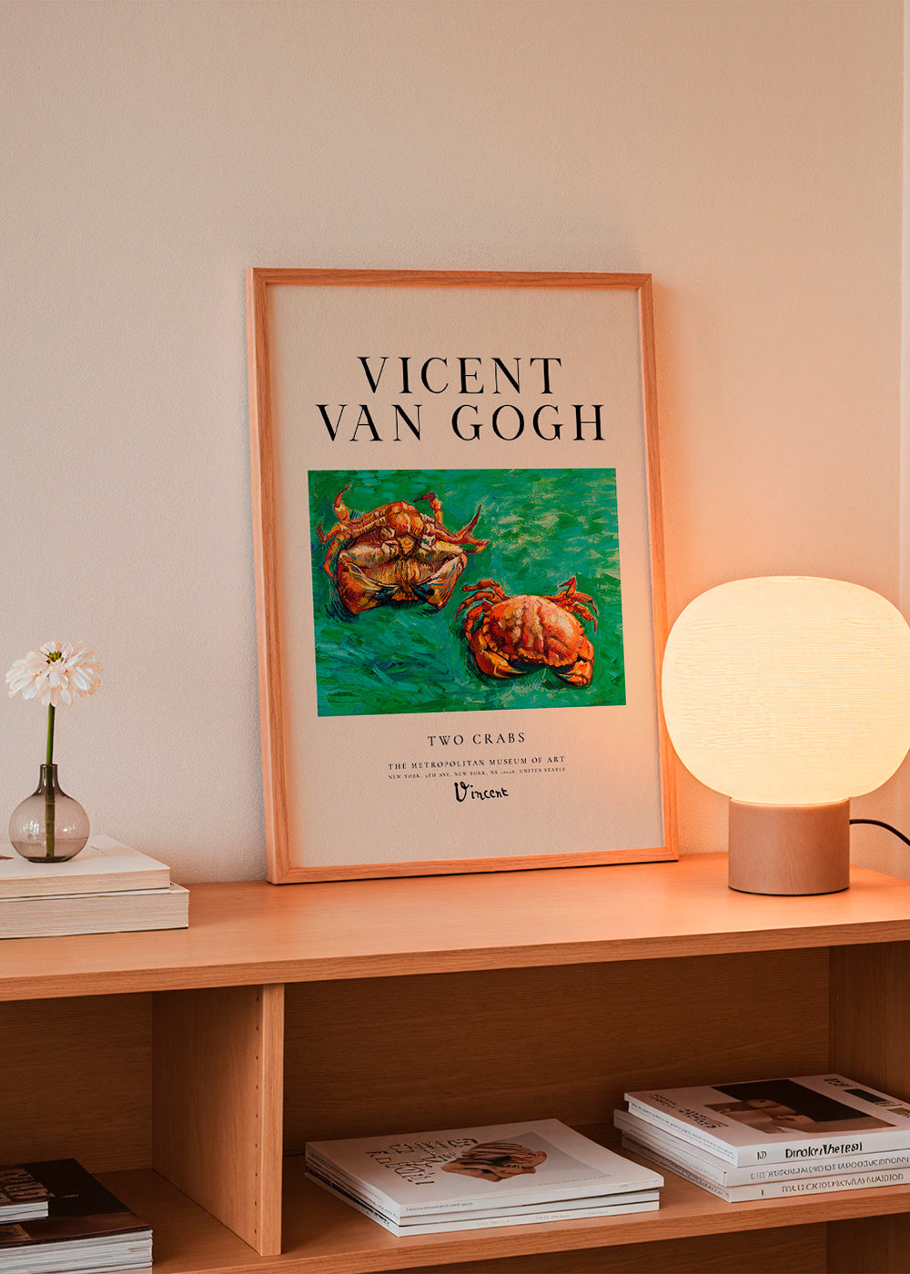 Two Crabs de Van Gogh — Caranguejos em fundo verde