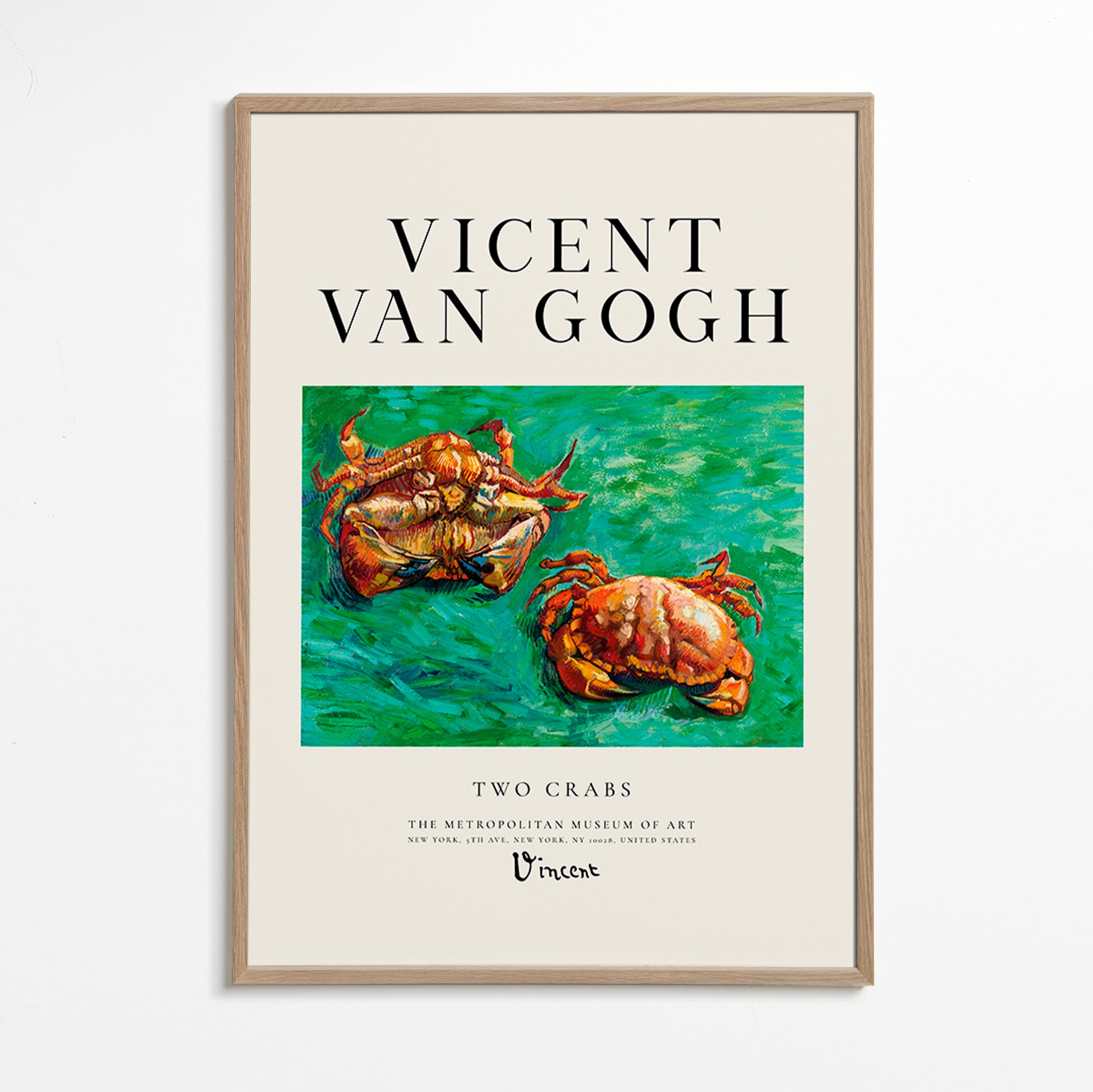 Two Crabs de Van Gogh — Caranguejos em fundo verde