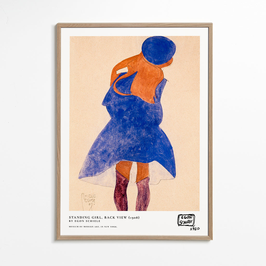 Ilustração: figura feminina de costas em azul