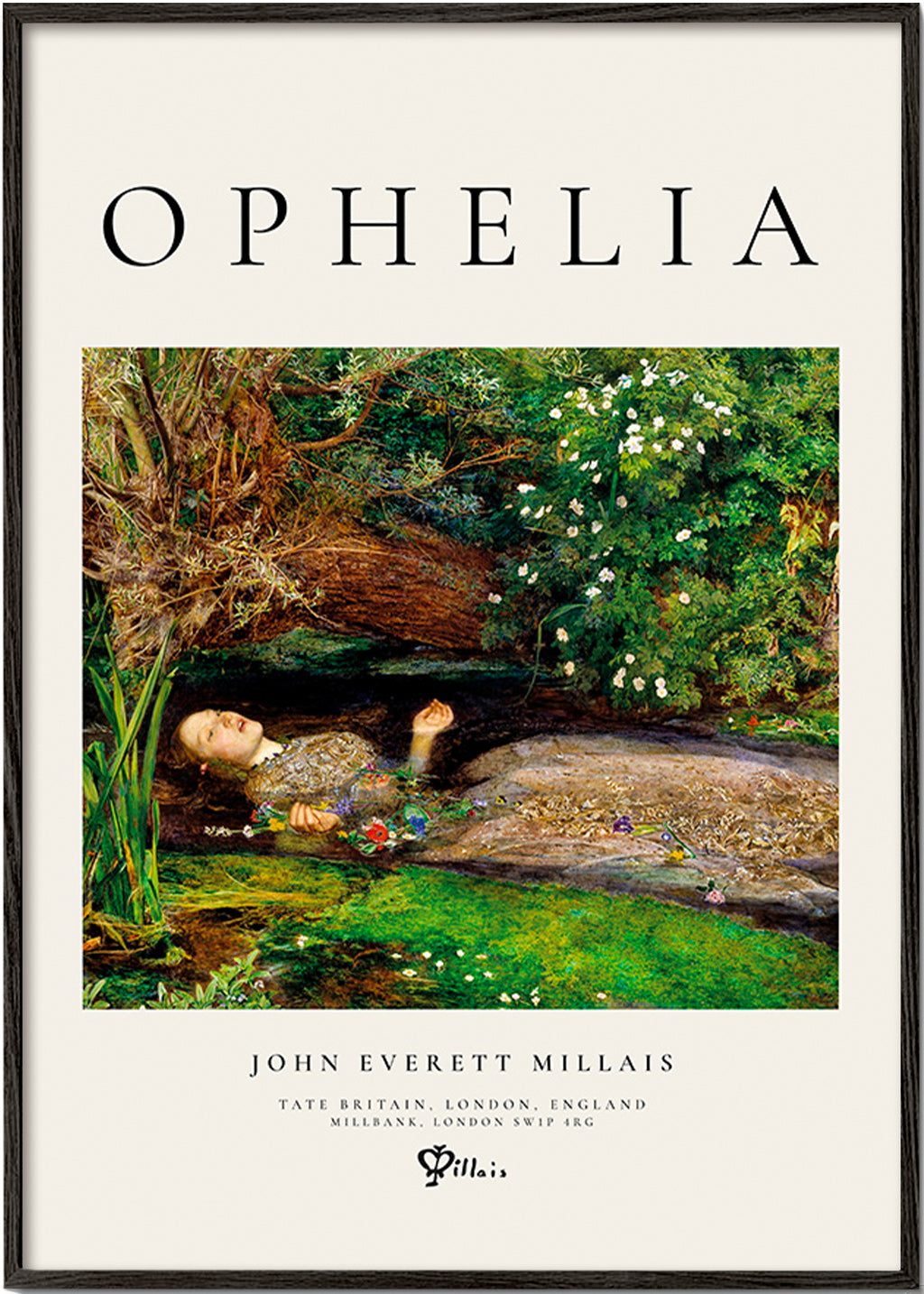 Estampa botânica Ophelia à beira d'água