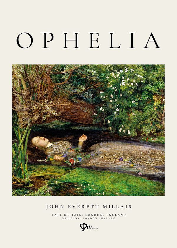 Estampa botânica Ophelia à beira d'água
