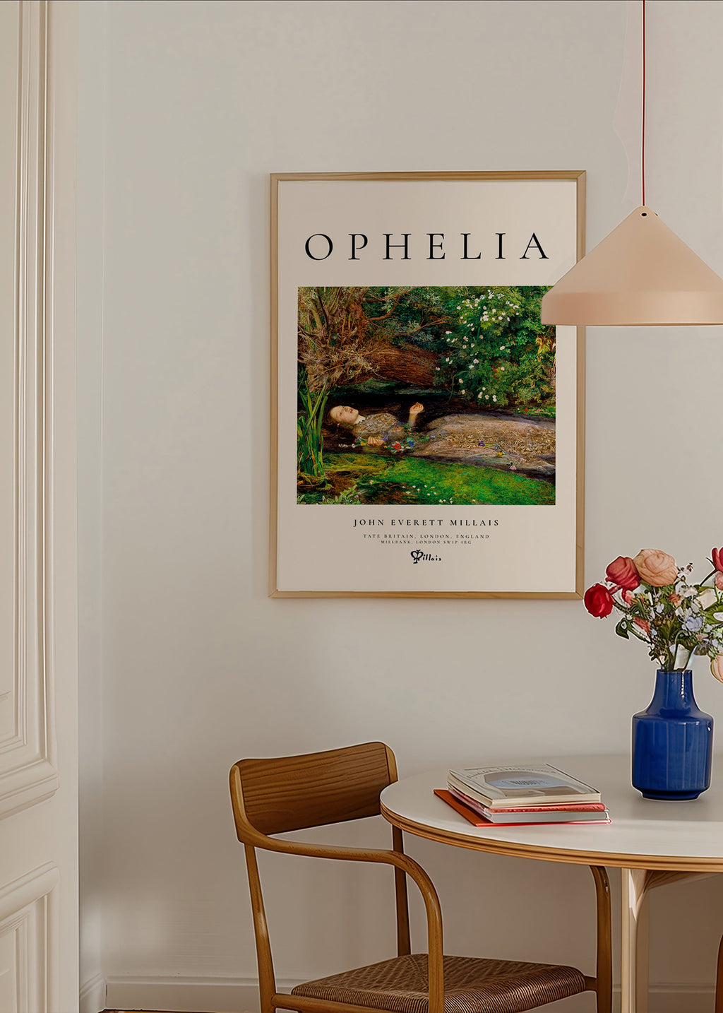 Estampa botânica Ophelia à beira d'água