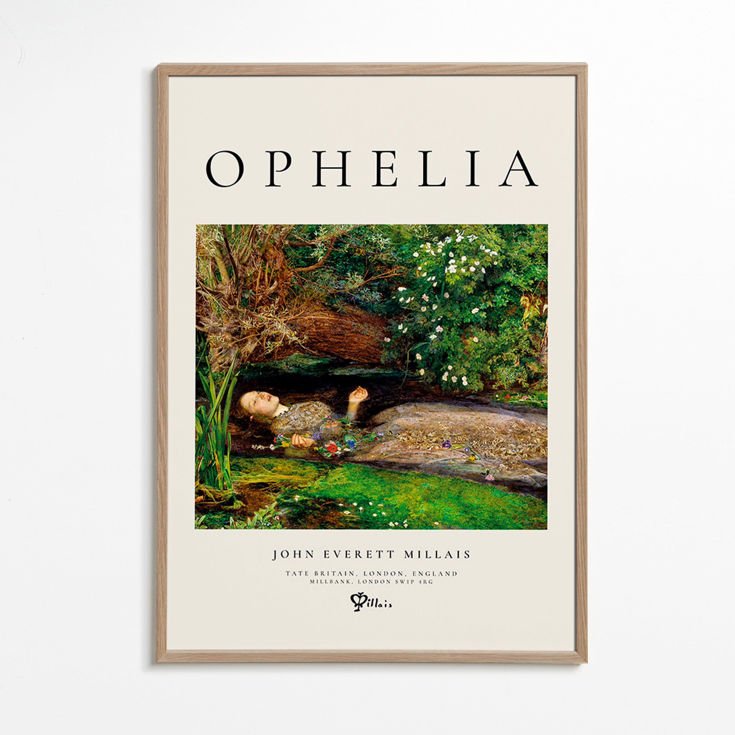 Estampa botânica Ophelia à beira d'água