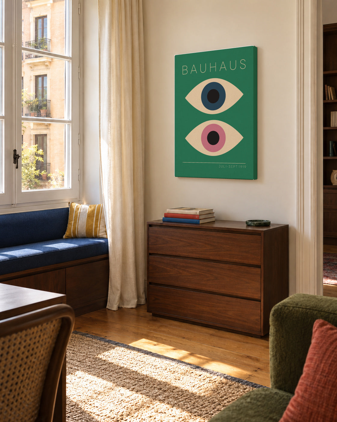 Bauhaus The Eyes - Unframed canvas in an interior
