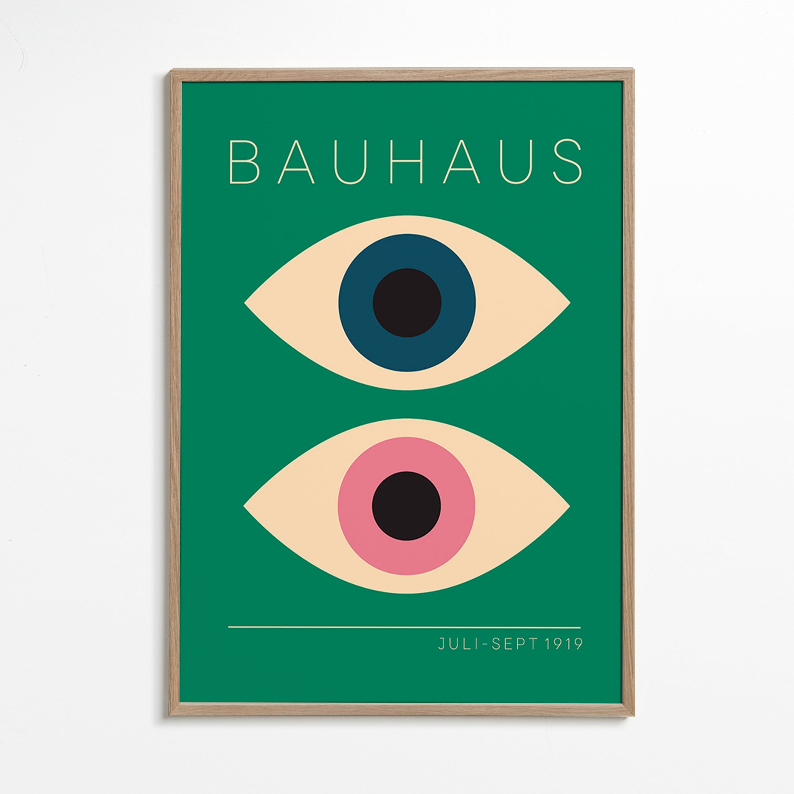 Quadro geométrico Bauhaus olhos gémeos