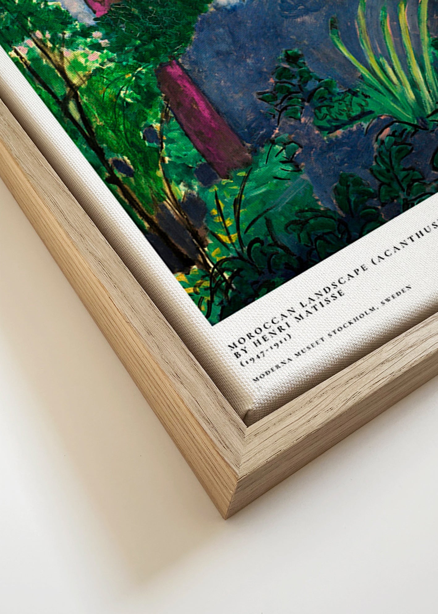 Quadro de paisagem com vegetação pictórica