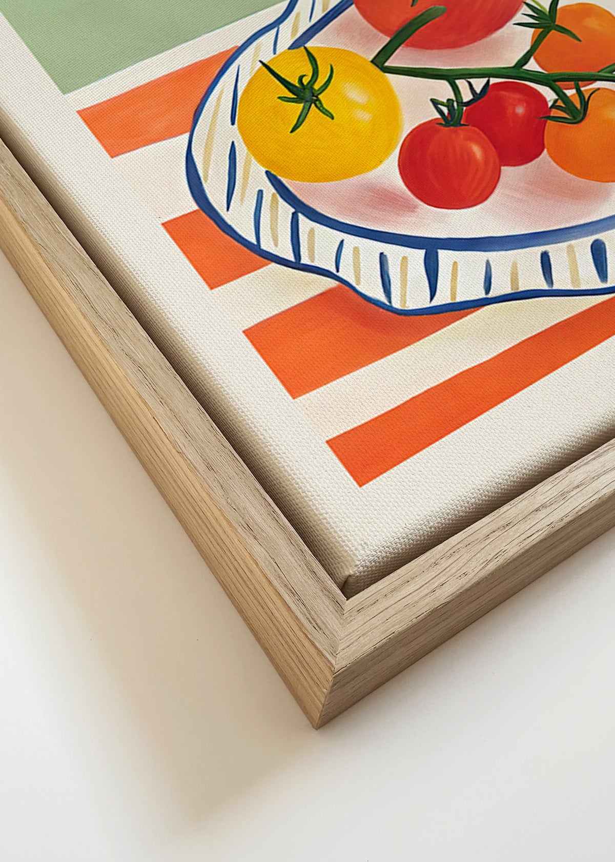 Arte para cozinha com tomates ilustrados