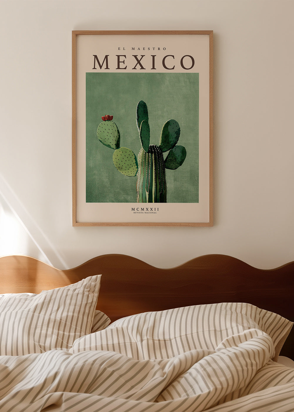 Estampa botânica México com cacto