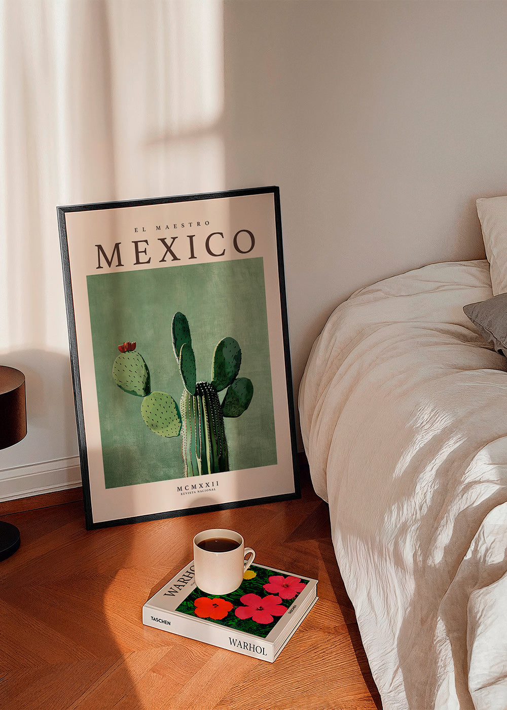 Estampa botânica México com cacto