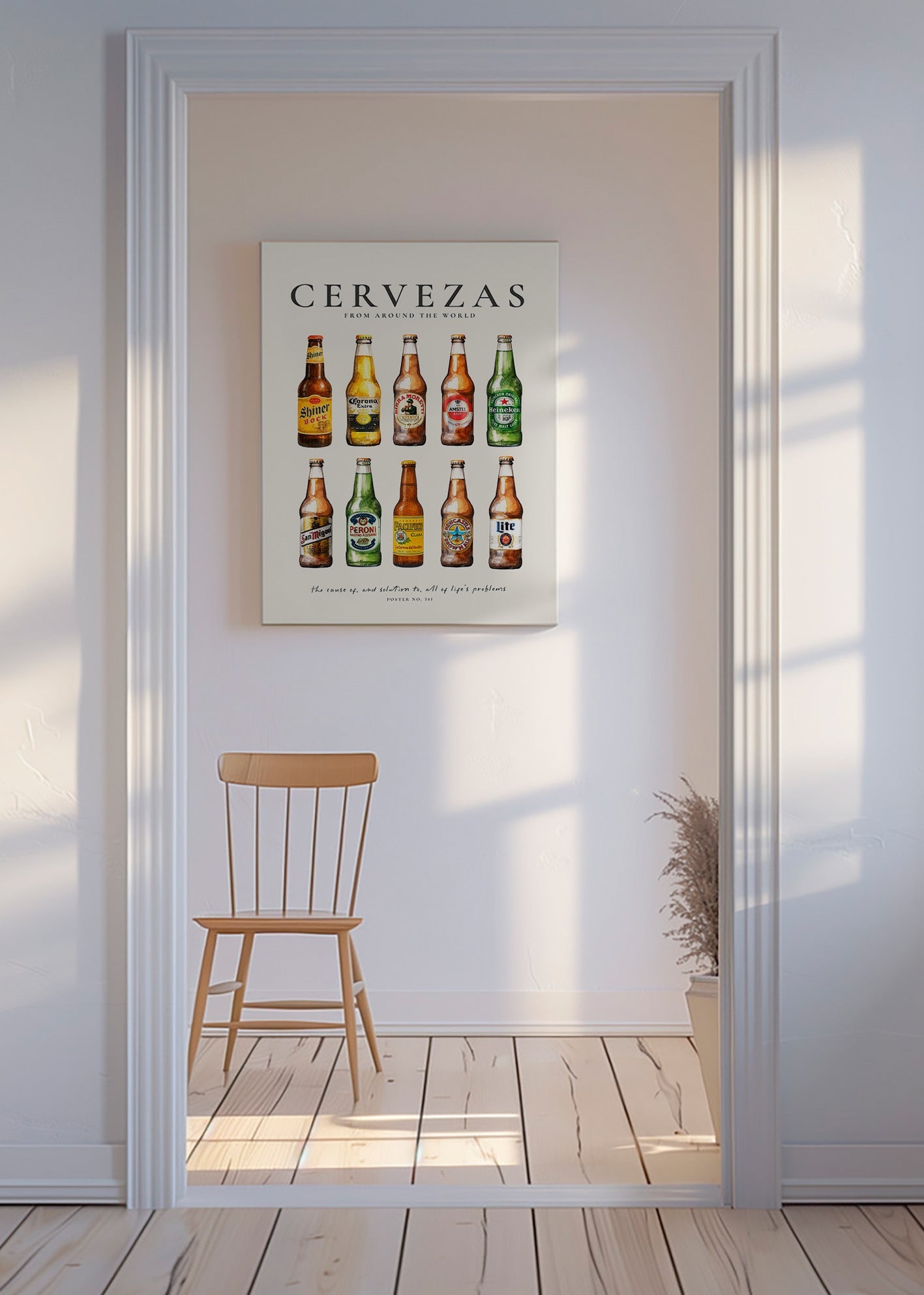 Arte para cozinha — Garrafas de cerveja clássicas