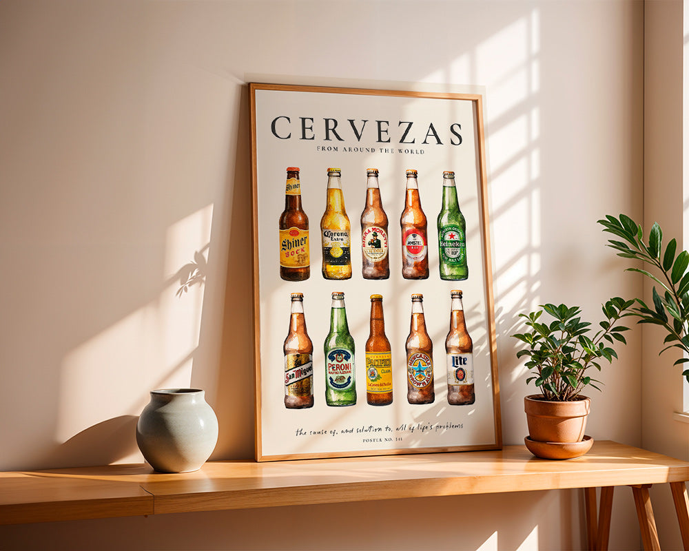 Arte para cozinha — Garrafas de cerveja clássicas