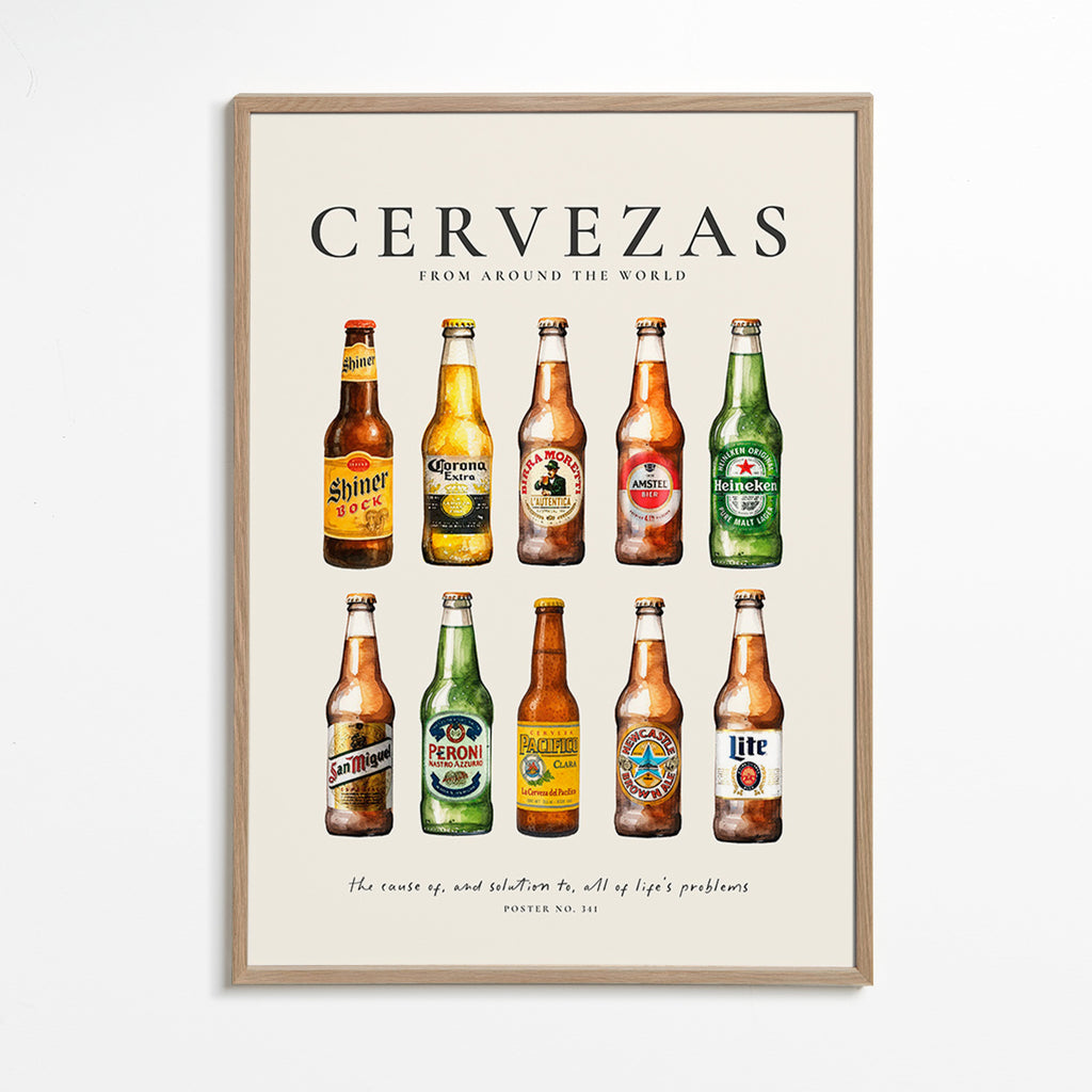 Arte para cozinha — Garrafas de cerveja clássicas