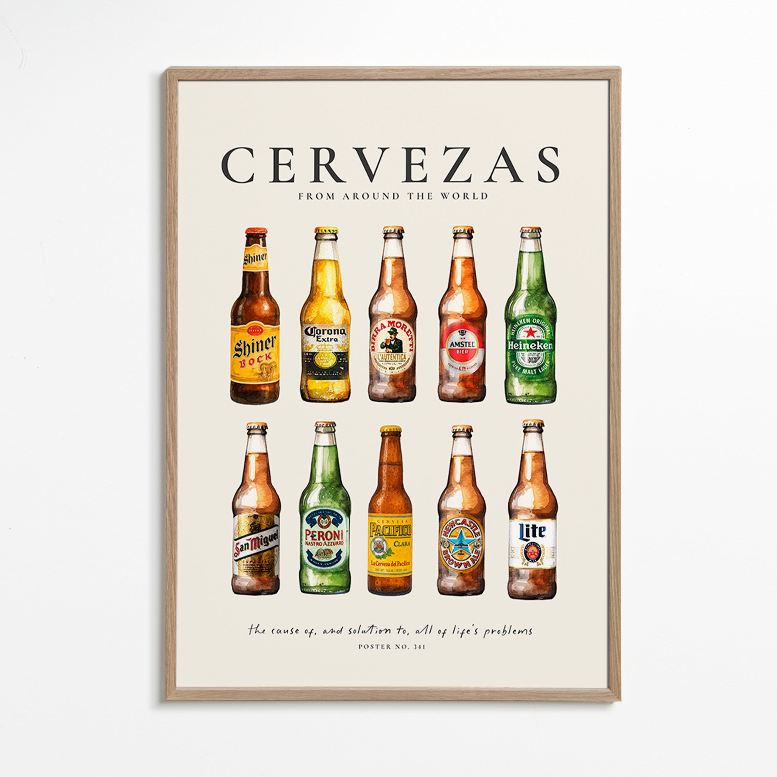 Arte para cozinha — Garrafas de cerveja clássicas