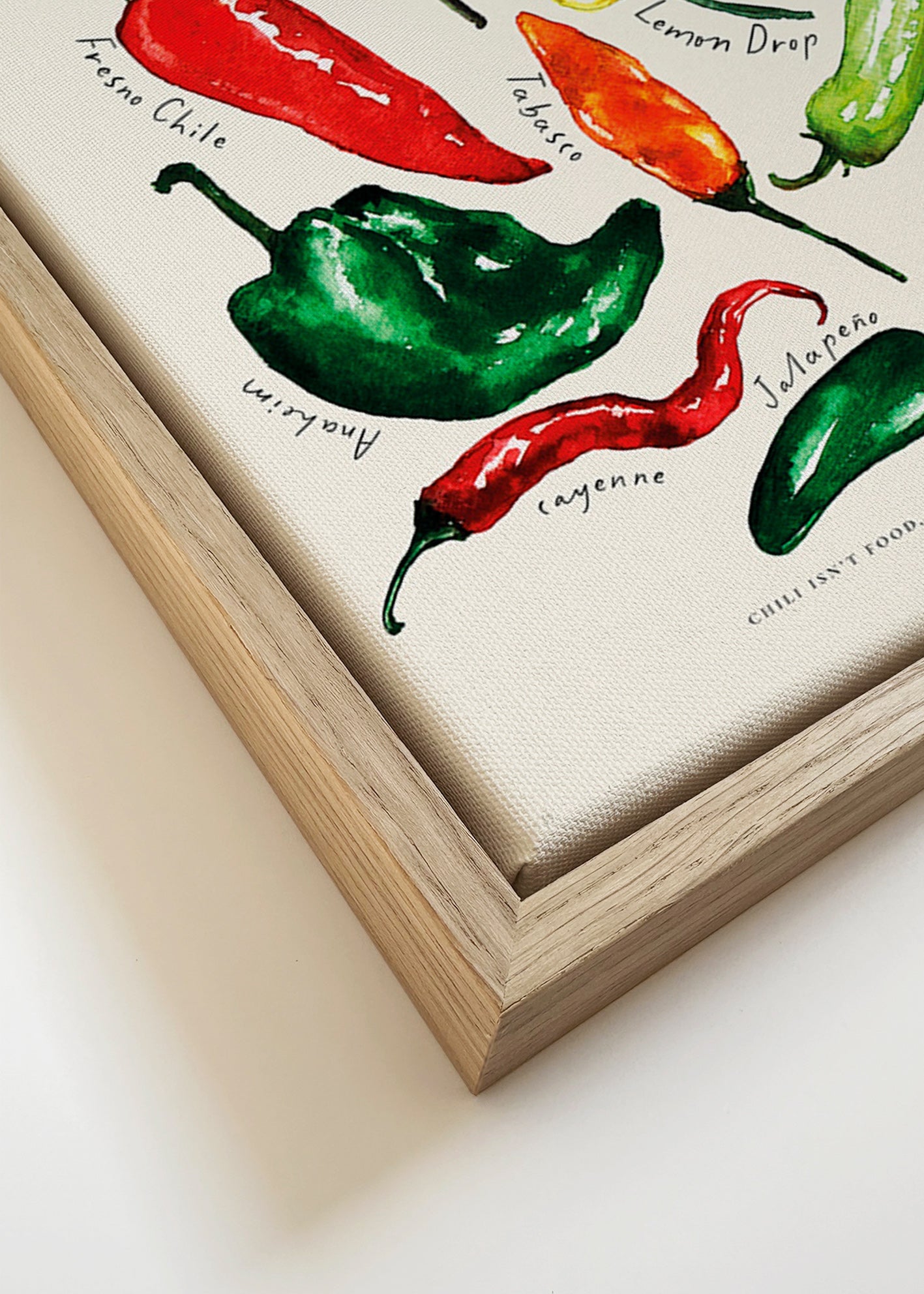 Arte para cozinha Chillies em aquarela