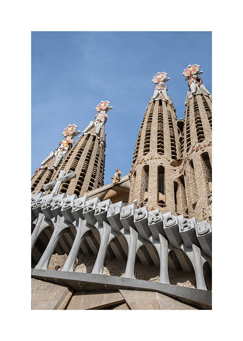 Arte para cidade Fachada Sagrada Família vertical