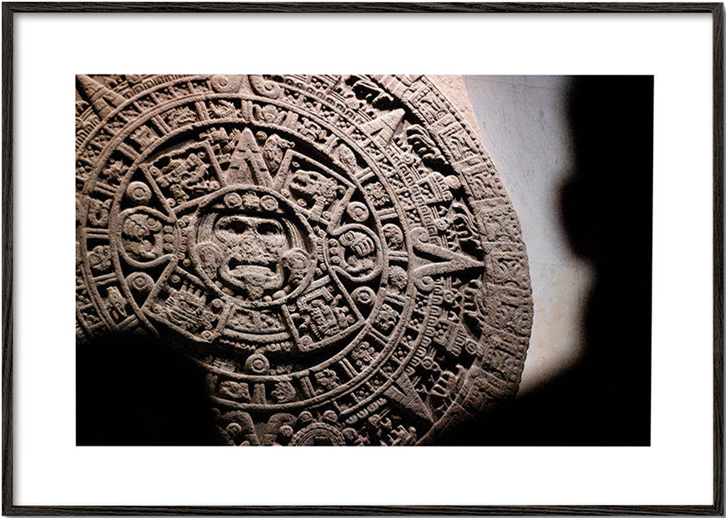 Fotografia calendário asteca em relevo