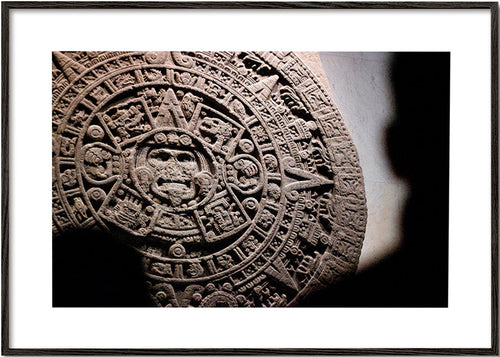 Fotografia calendário asteca em relevo