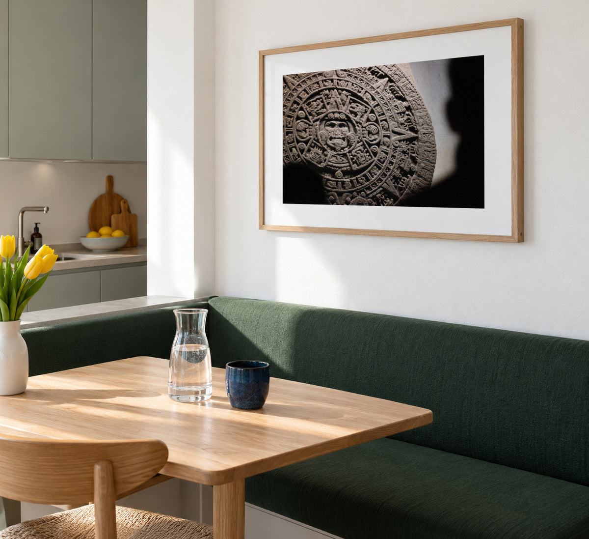 Ancient Symbols - Framed poster in an interior