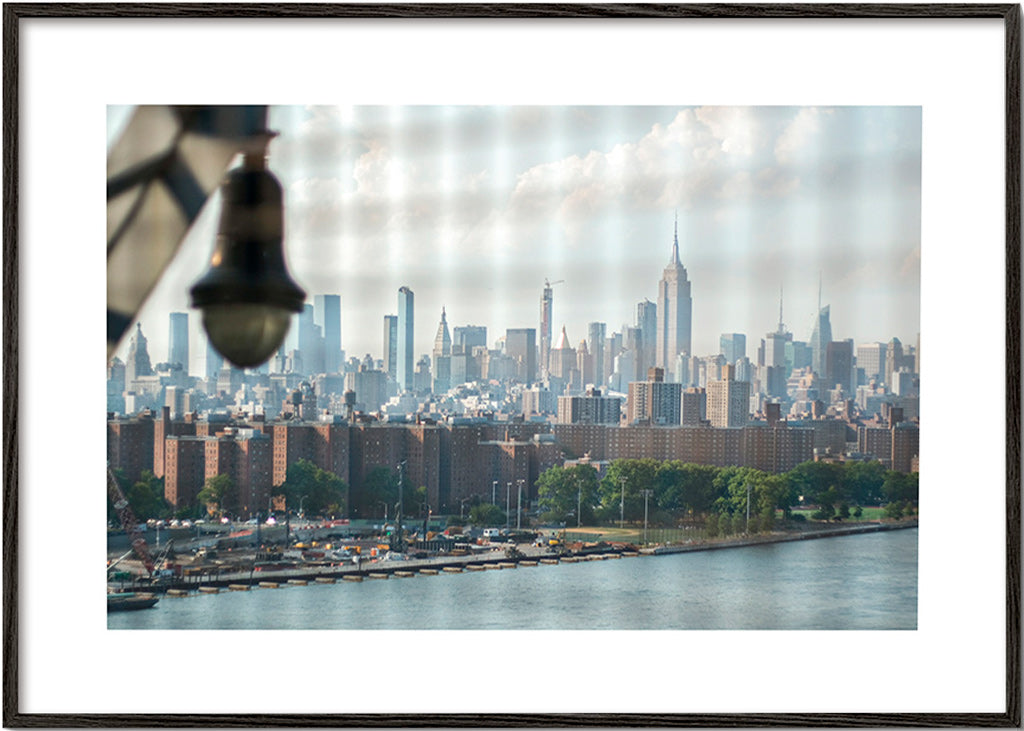 Arte de cidade Manhattan vista pela janela