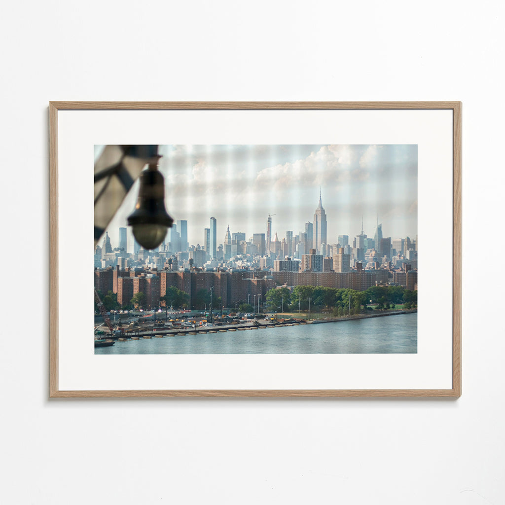 Arte de cidade Manhattan vista pela janela