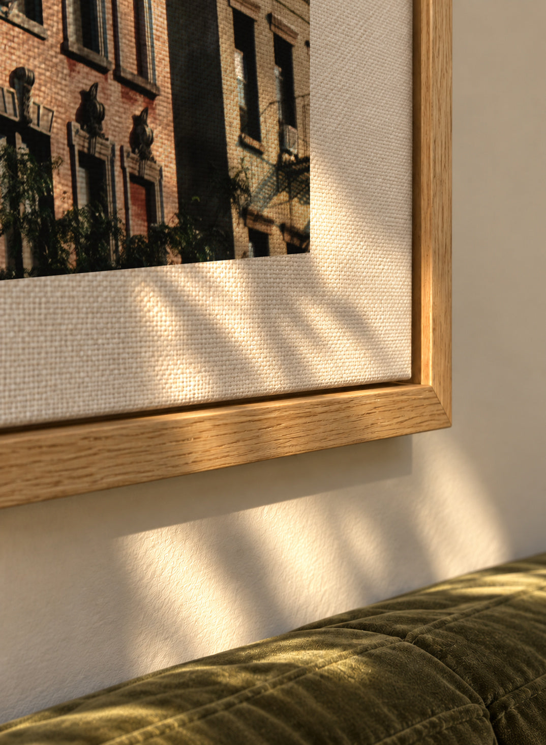 Brooklyn Facade - Framed canvas detail