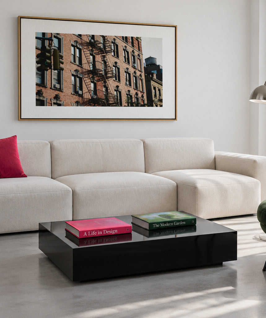 Brooklyn Facade - Framed canvas in an interior