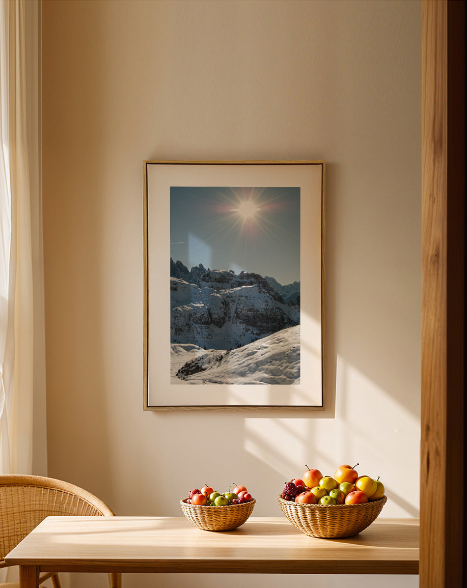 Winter Light - Framed canvas in an interior
