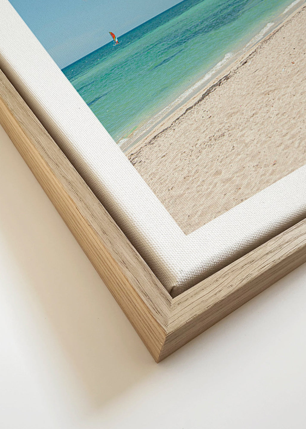 Quadro paisagem: praia caribenha com palmeira