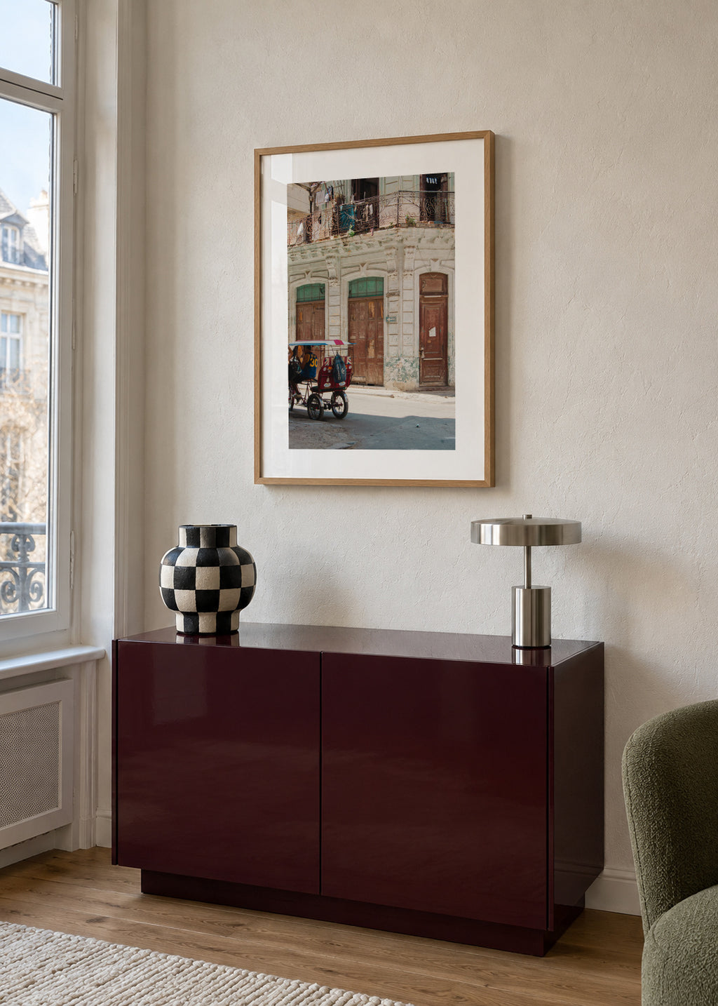 Havana Street - Framed poster in an interior