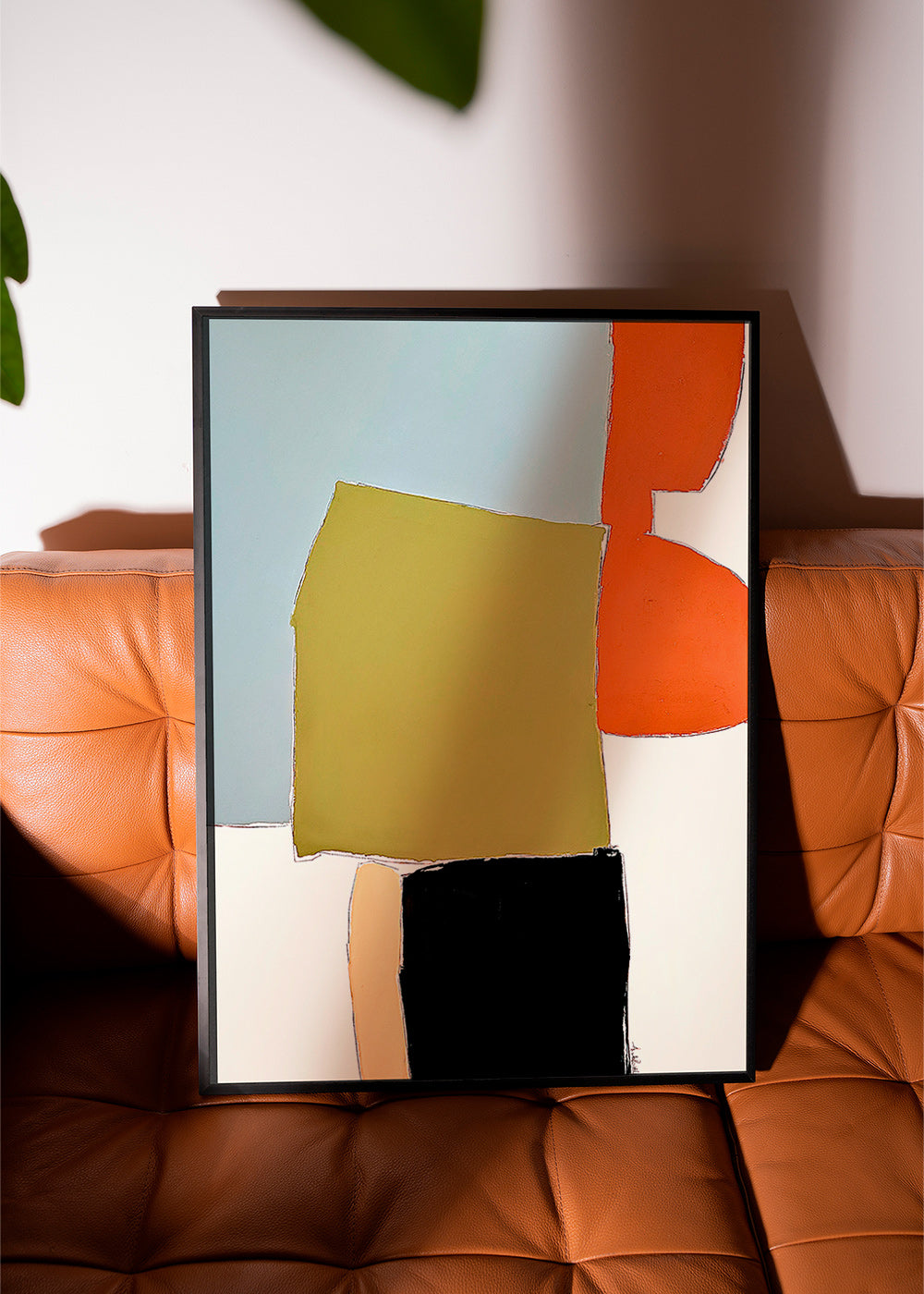 Quadro abstrato com blocos orgânicos – Product1