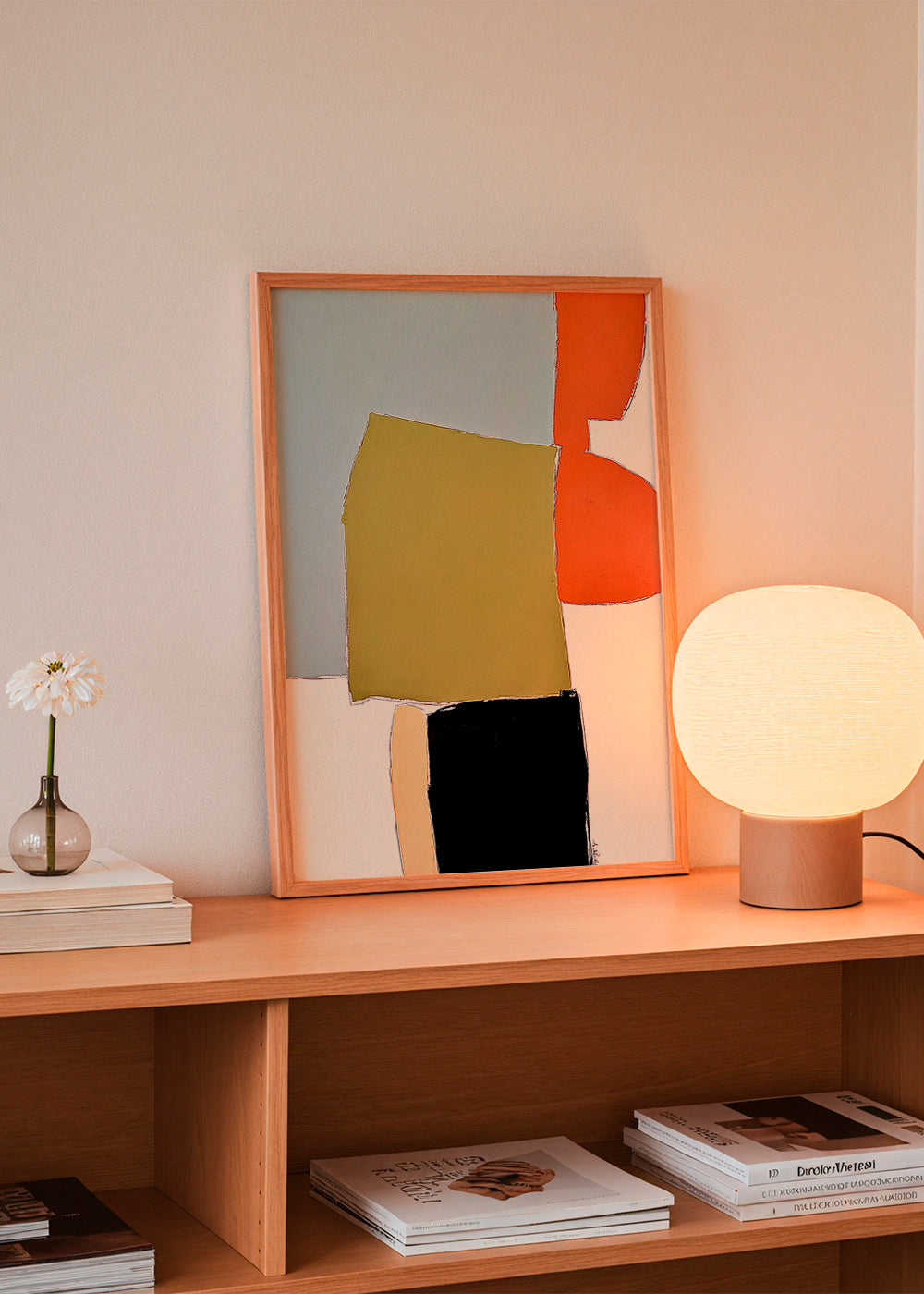 Quadro abstrato com blocos orgânicos – Product2