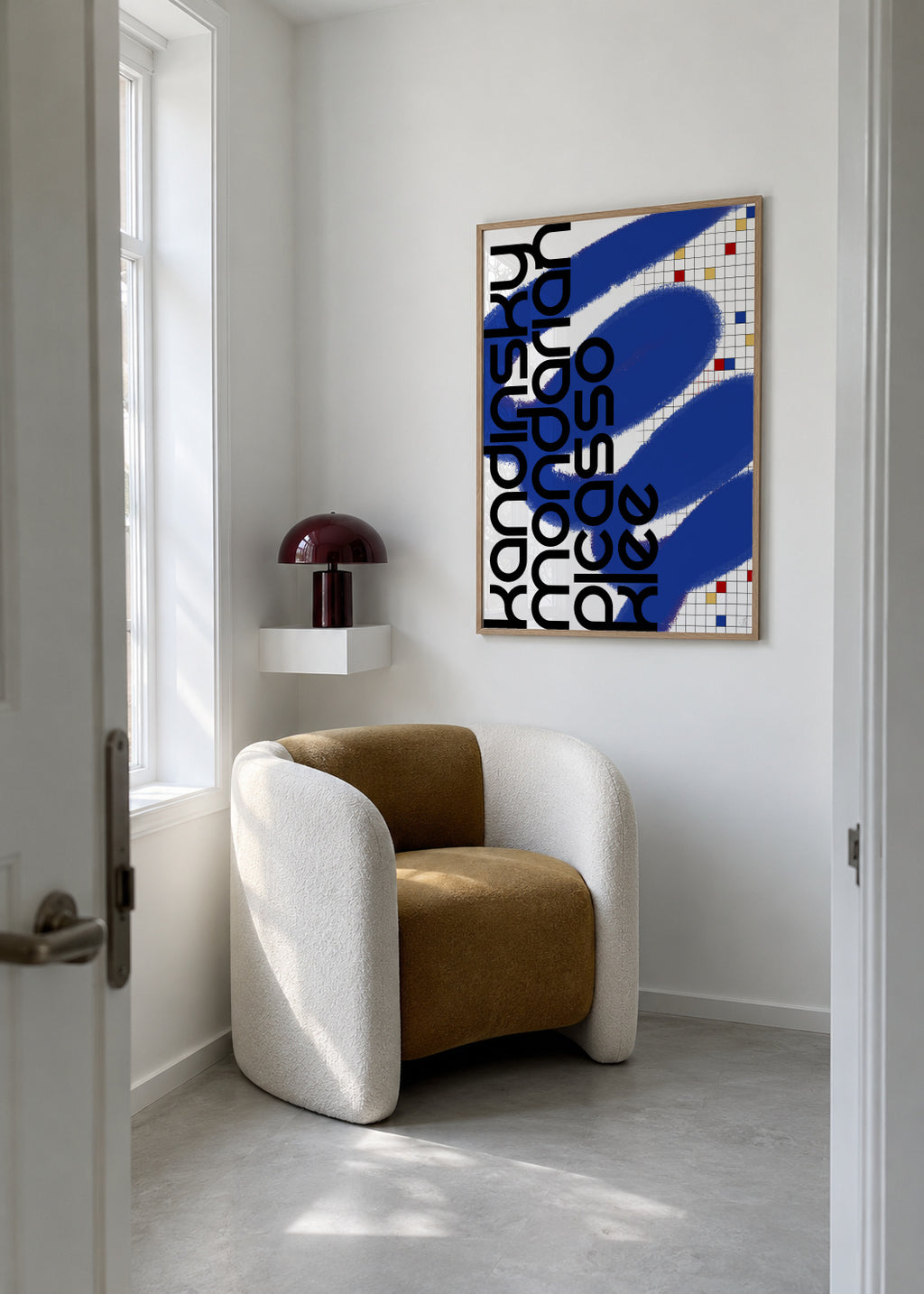Famous Abstract Artist - Framed poster in an interior