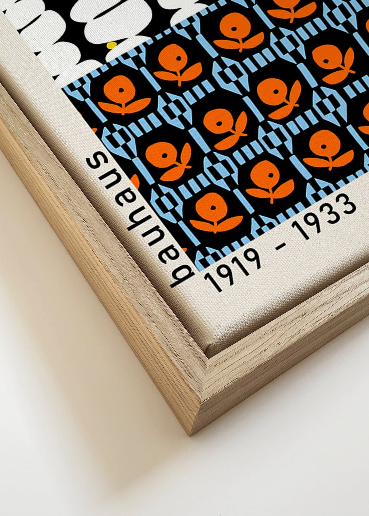 Pôster vintage Bauhaus com motivos geométricos – Canvas detail