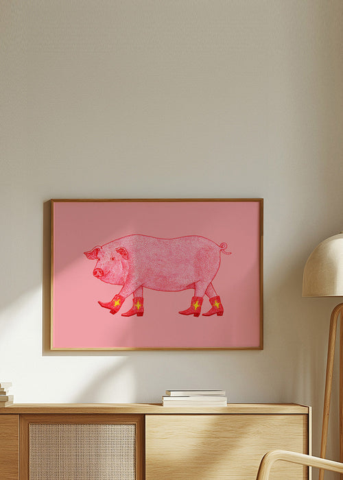 Ilustração porco cowgirl – Product1