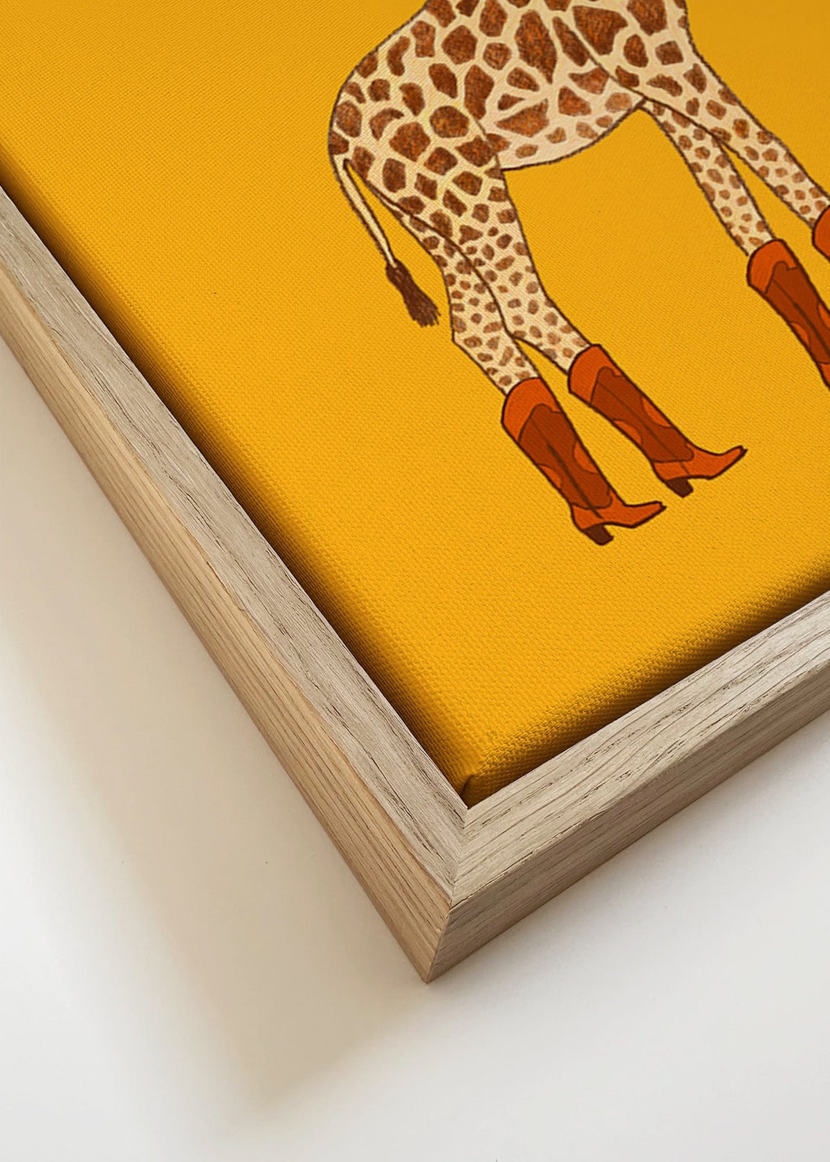 Ilustração girafa cowgirl – Canvas detail