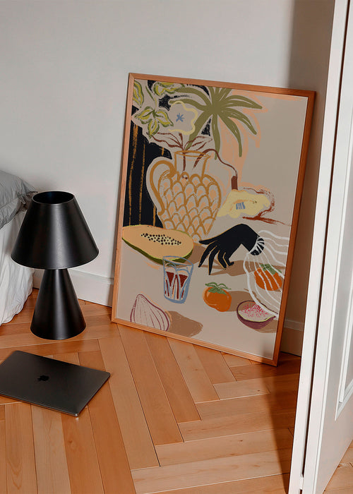 Arte para cozinha com frutas tropicais e jarra – Product1