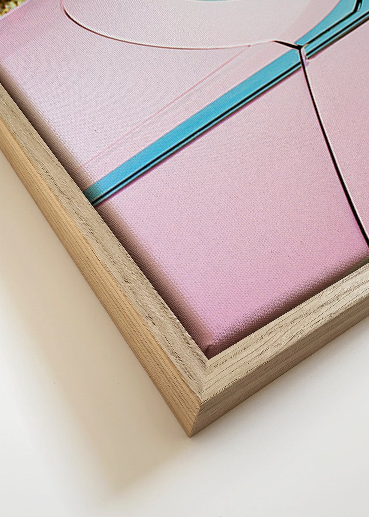 Poster vintage carro rosa – Canvas detail