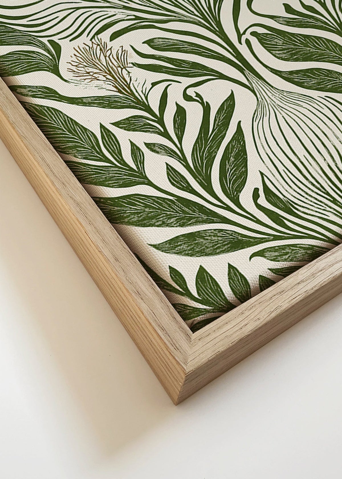 Estampa botânica com traço verde – Canvas detail