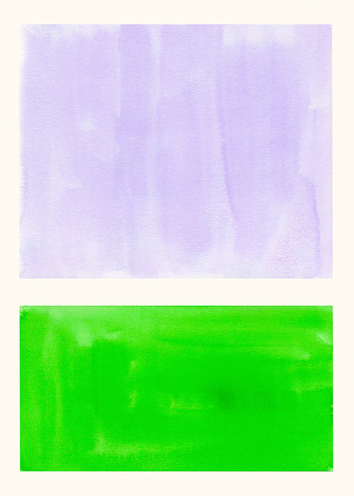 Arte abstrata lavanda e verde