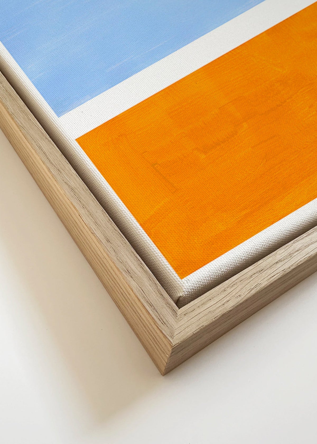 Quadro abstrato com blocos de cor – Canvas detail