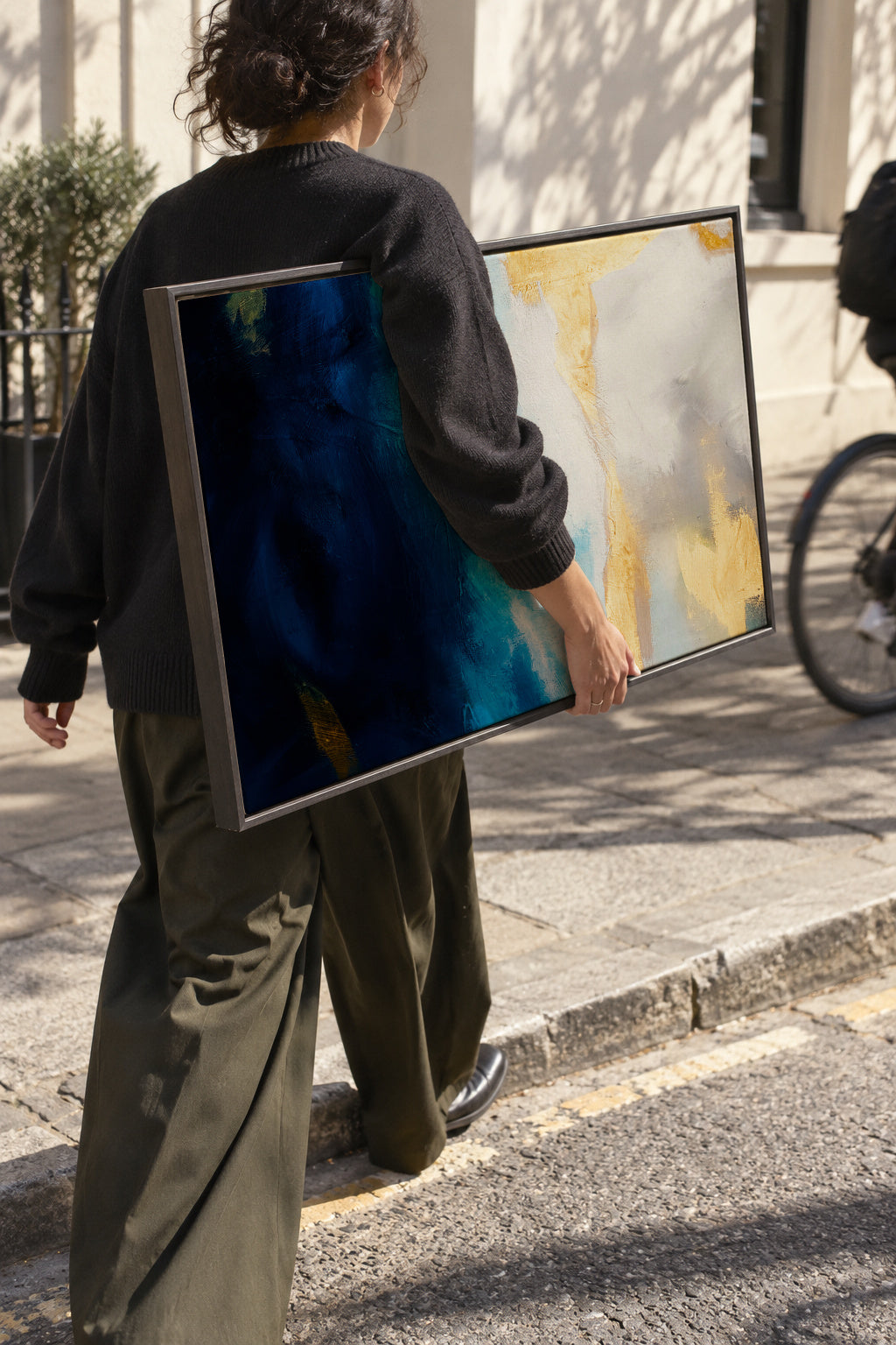 154 - Framed canvas in an interior