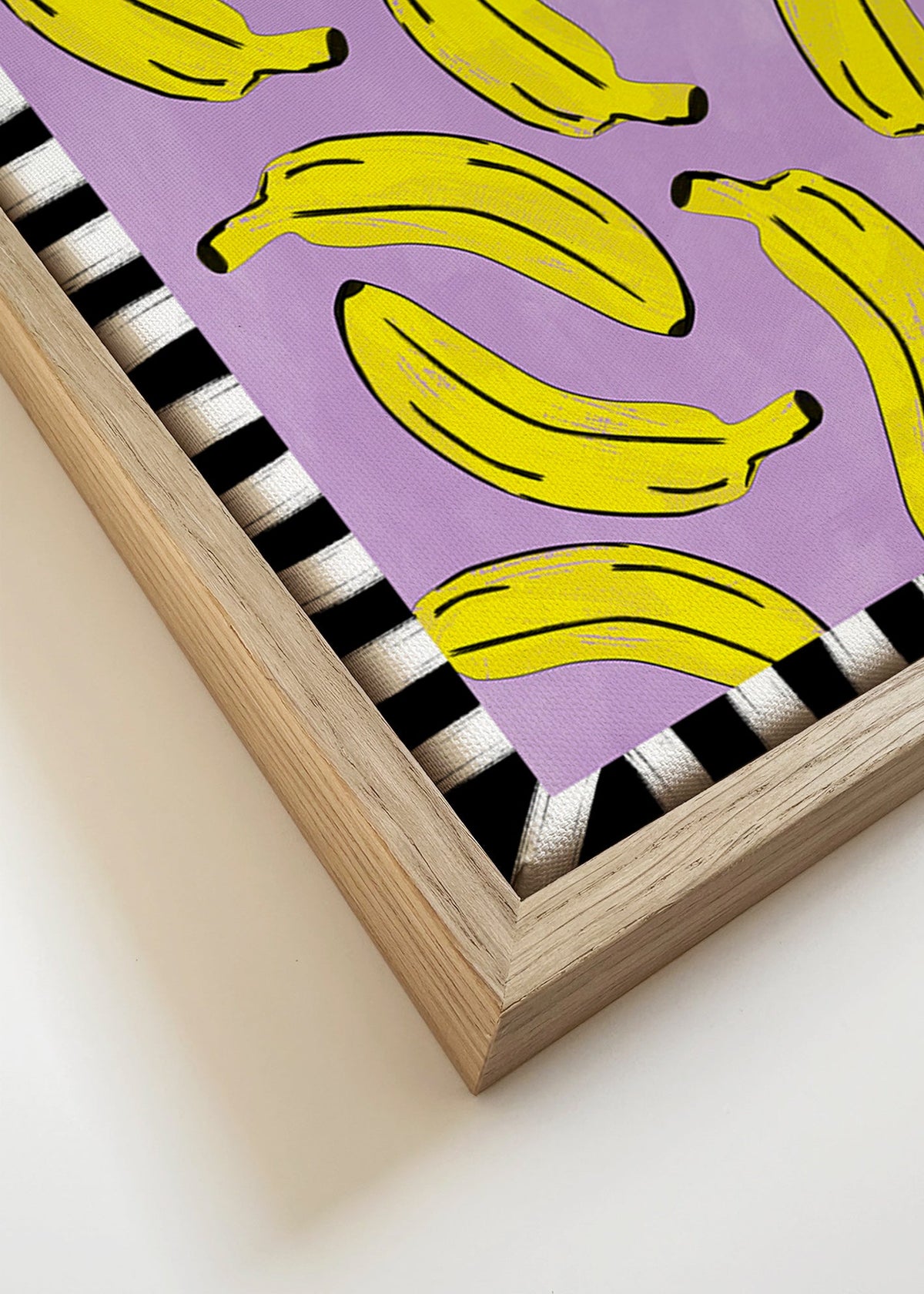 Arte para cozinha com bananas amarelas – Canvas detail