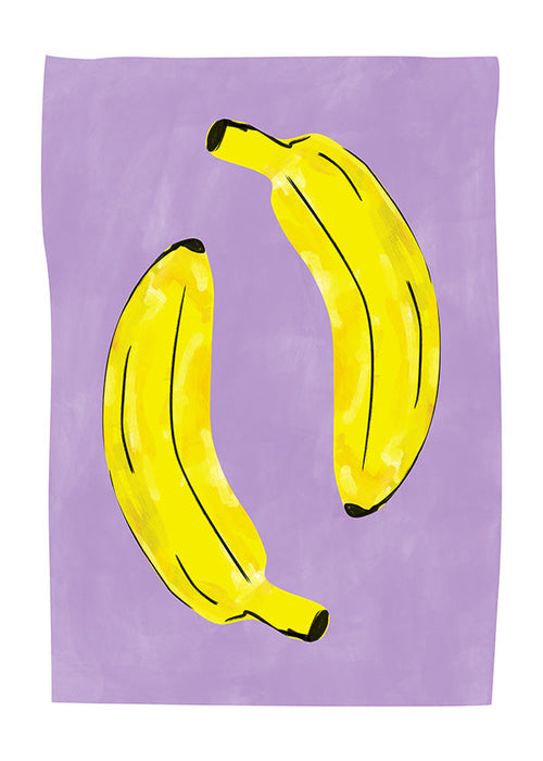Arte para cozinha com bananas amarelas