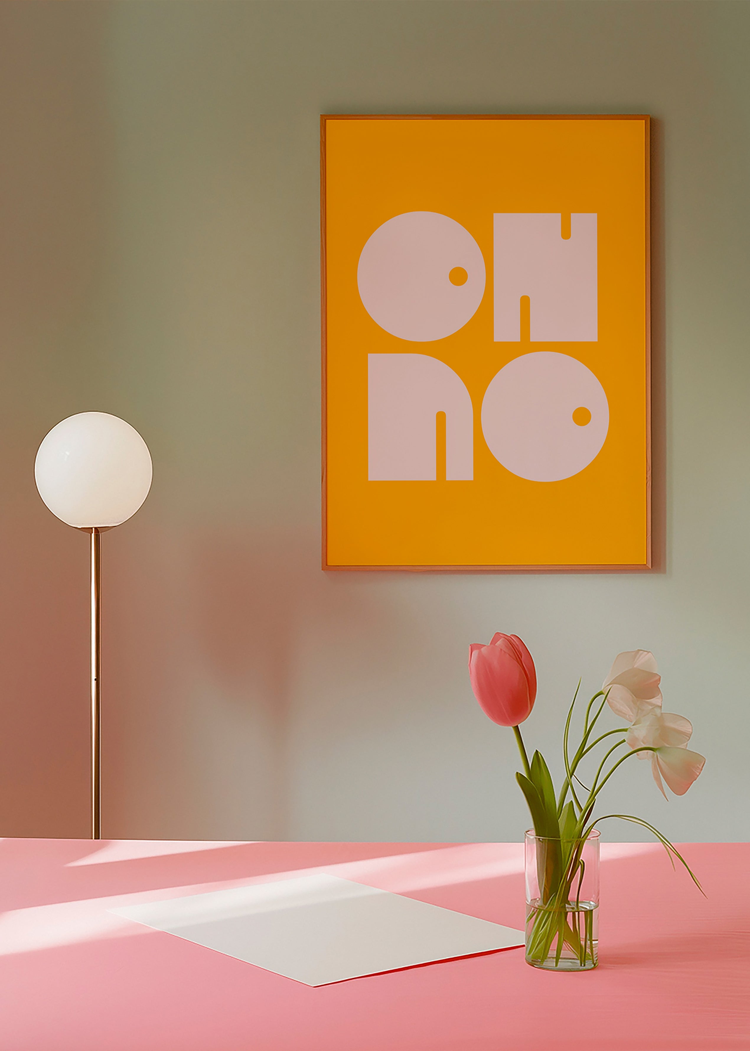 Poster geométrico com formas tipográficas mostarda – Product2